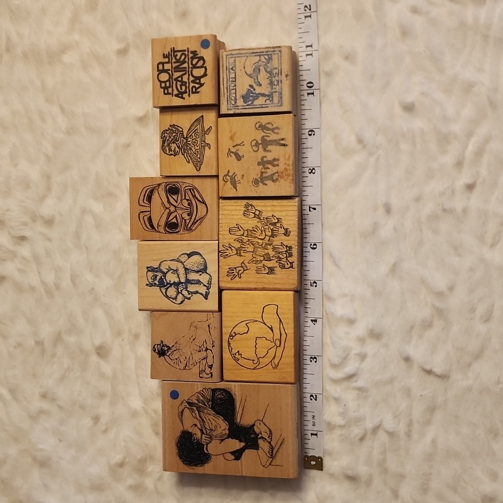 Set of 10 Vintage Eclectic History Themed Stamps